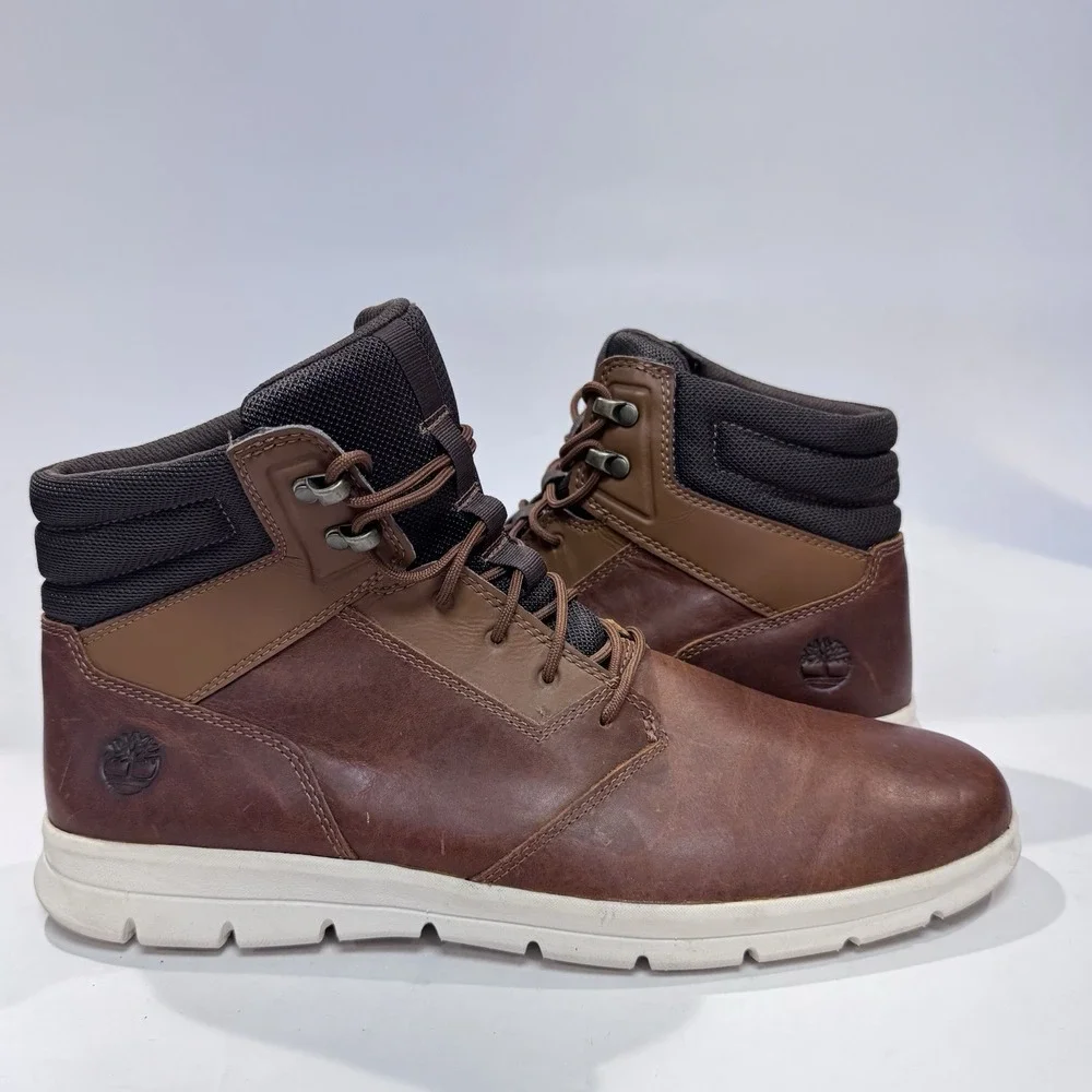 Timberland Boots Men's Size 13 Toffee Brown Leather Parker Street Sneaker‎ Shoes